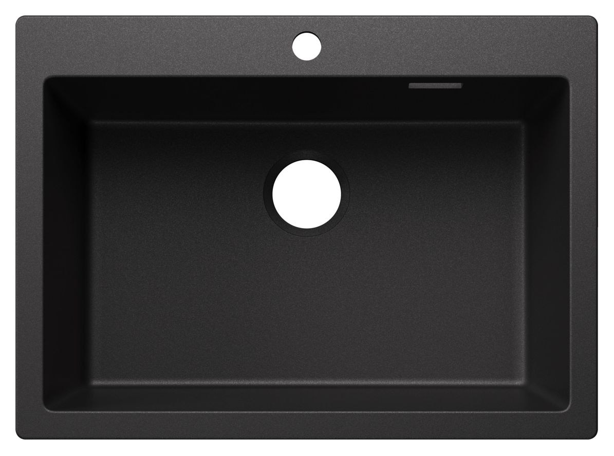 PLEON 8 Einbauspüle für 80 cm Unterschrank Silgranit 1 Becken  (Anthrazit) 