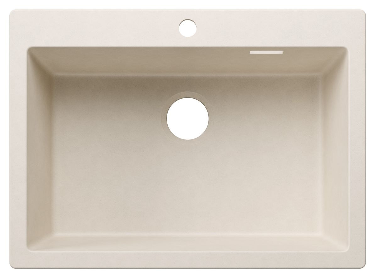 PLEON 8 Einbauspüle für 80 cm Unterschrank Silgranit 1 Becken  (Weiß) 