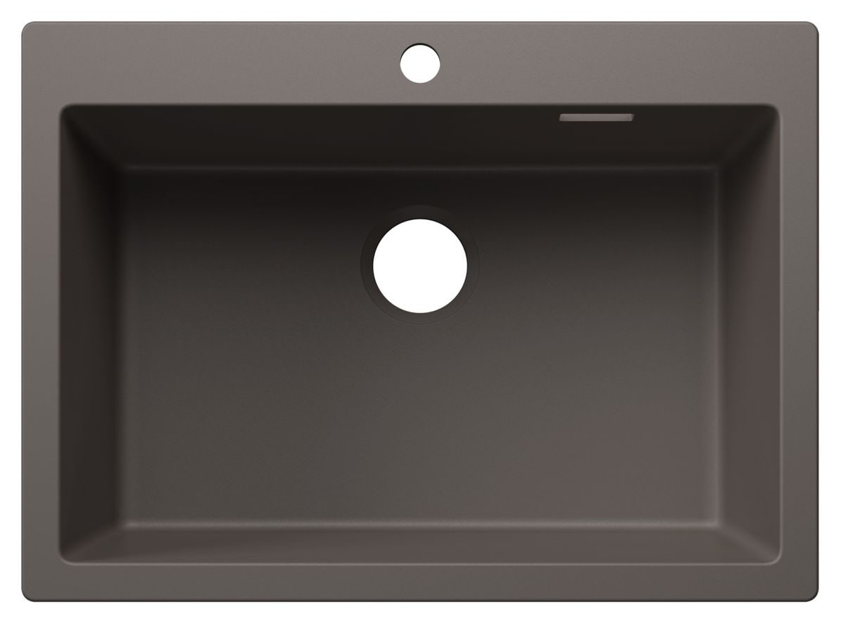 PLEON 8 Einbauspüle für 80 cm Unterschrank Silgranit 1 Becken  (Grau) 