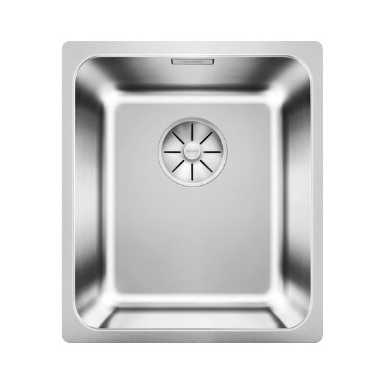SOLIS 340-U, Edelstahl Bürstfinish, ohne Ablauffernbedienung, ohne Zubehör, keine Beckenlage, 400 mm Untermaß 