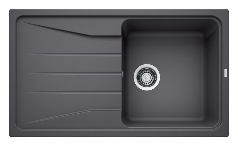 SONA 5 S, SILGRANIT, felsgrau, ohne Ablauffernbedienung, reversibel, 500 mm Untermaß 