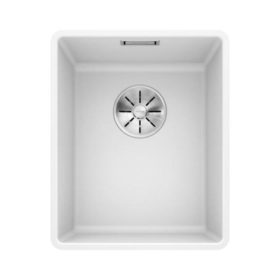 SUBLINE 320-F Flächenbündige Spüle für 40 cm Unterschrank Silgranit 1 Becken  (Weiß) 