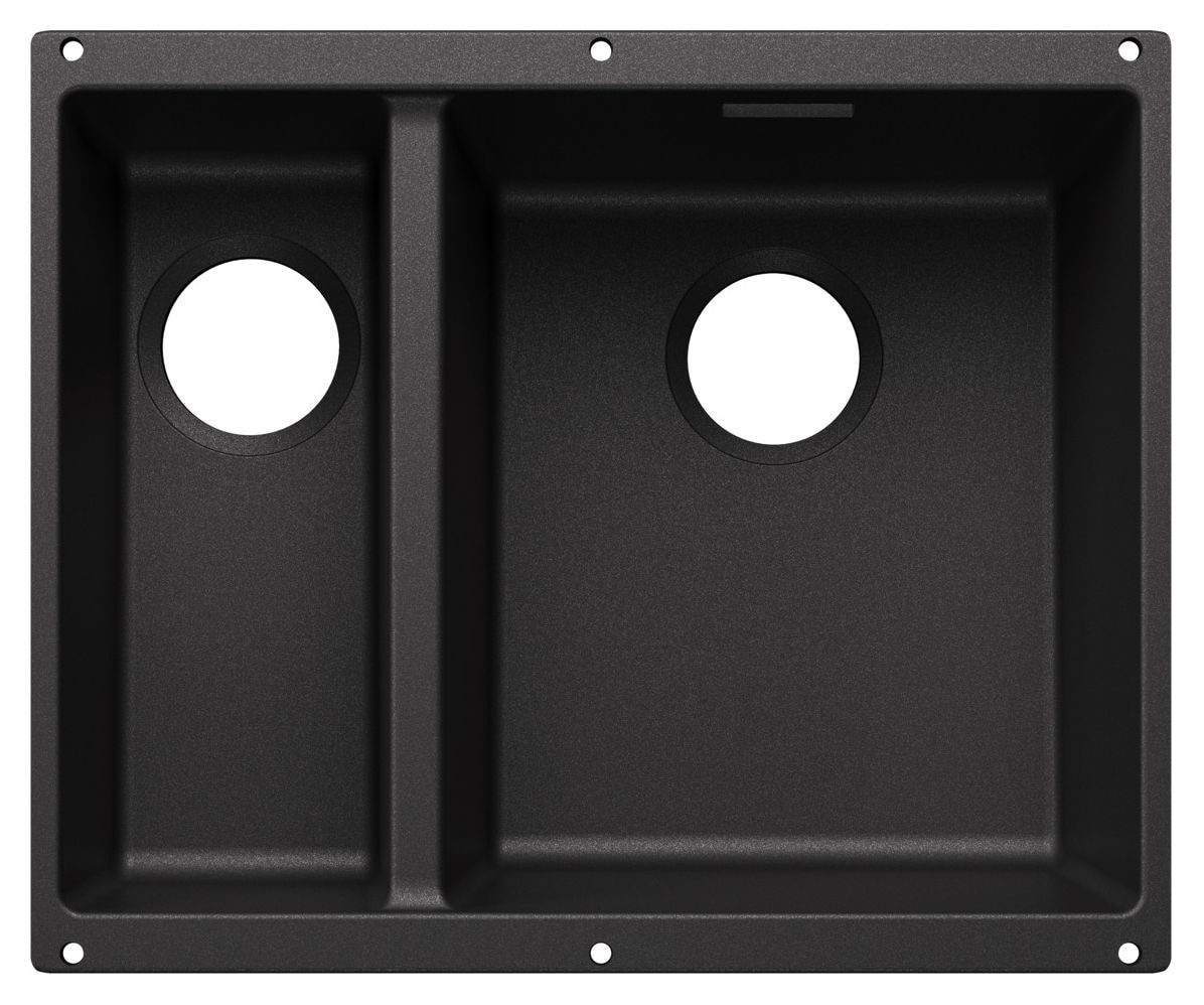 SUBLINE 340/160-U Unterbauspüle für 60 cm Unterschrank Silgranit 2 Becken  (Anthrazit) 