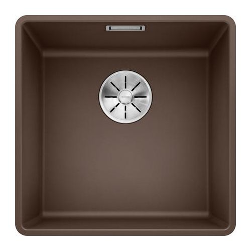 SUBLINE 400-F Flächenbündige Spüle für 50 cm Unterschrank Silgranit 1 Becken  (Braun) 