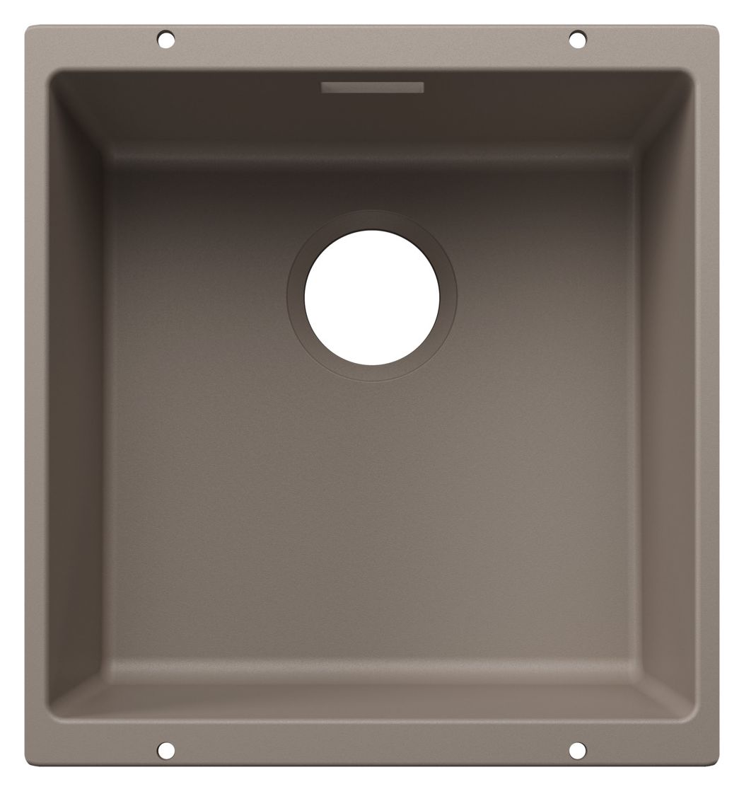 SUBLINE 400-U Unterbauspüle für 50 cm Unterschrank Silgranit 1 Becken  (Braun) 