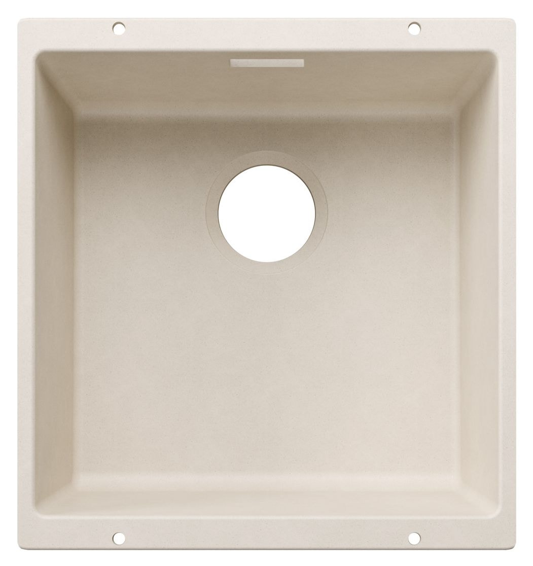 SUBLINE 400-U Unterbauspüle für 50 cm Unterschrank Silgranit 1 Becken  (Weiß) 