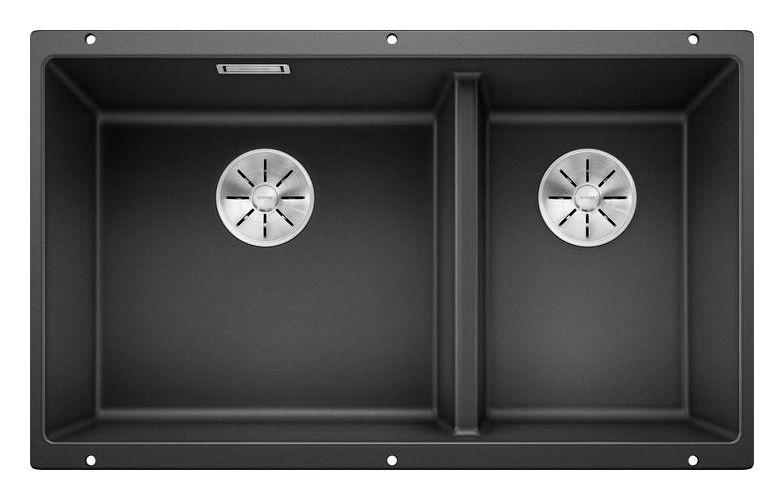 SUBLINE 430/270-U Unterbauspüle für 80 cm Unterschrank Silgranit 2 Becken  (Anthrazit) 