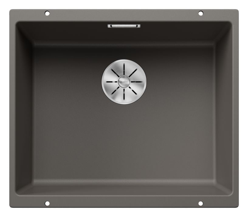 SUBLINE 500-U Unterbauspüle für 60 cm Unterschrank Silgranit 1 Becken  (Grau) 