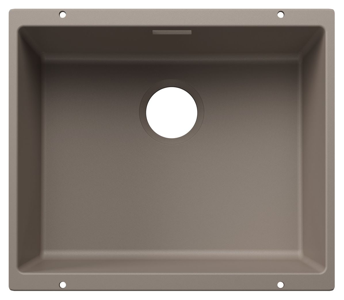SUBLINE 500-U Unterbauspüle für 60 cm Unterschrank Silgranit 1 Becken  (Braun) 