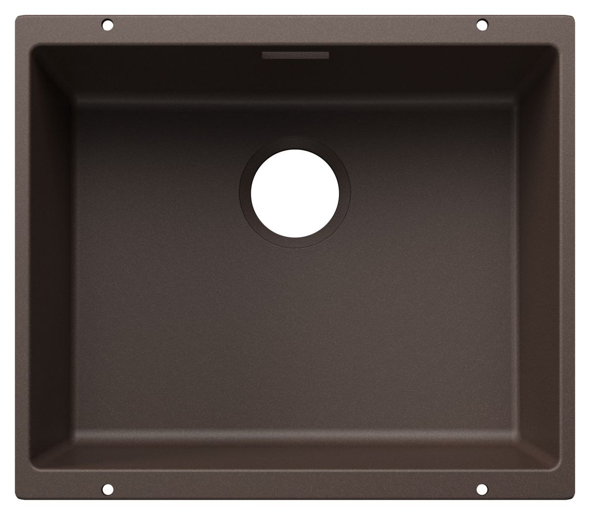 SUBLINE 500-U Unterbauspüle für 60 cm Unterschrank Silgranit 1 Becken  (Braun) 