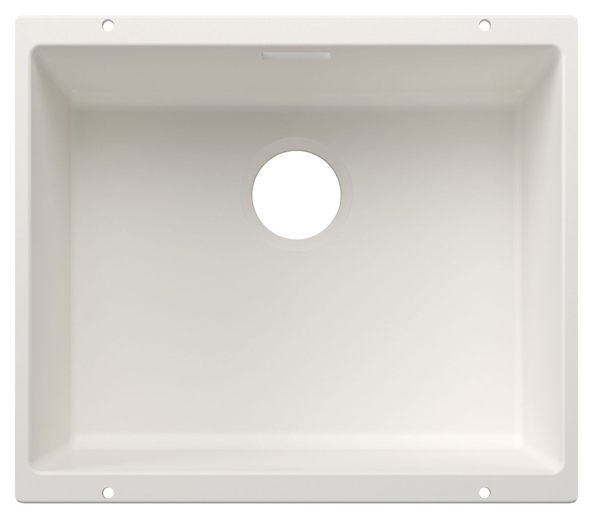 SUBLINE 500-U Unterbauspüle für 60 cm Unterschrank Silgranit 1 Becken  (Weiß) 