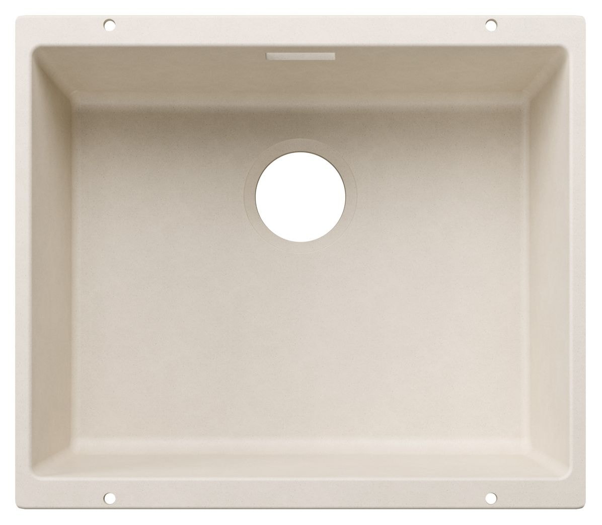 SUBLINE 500-U Unterbauspüle für 60 cm Unterschrank Silgranit 1 Becken  (Weiß) 