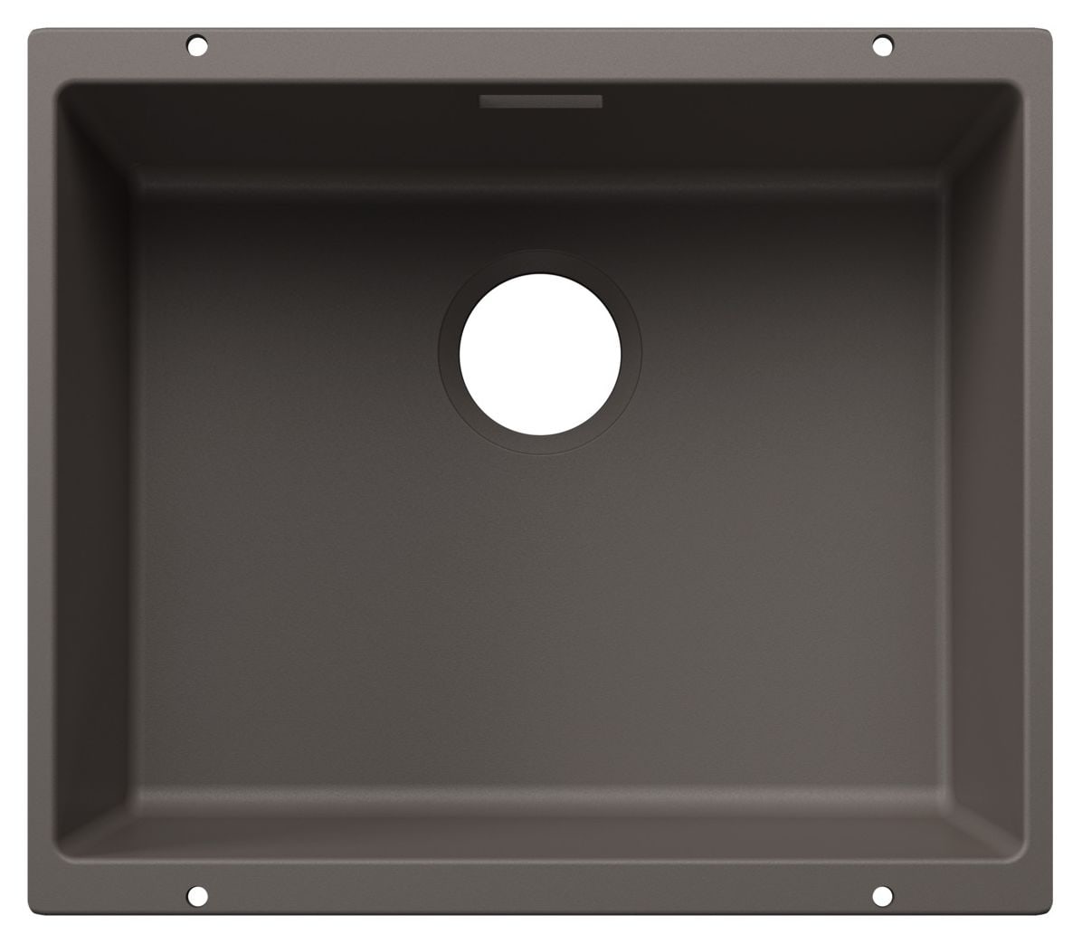 SUBLINE 500-U Unterbauspüle für 60 cm Unterschrank Silgranit 1 Becken  (Grau) 