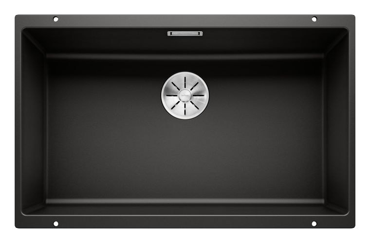 SUBLINE 700-U Unterbauspüle für 80 cm Unterschrank Silgranit 1 Becken  (Schwarz) 