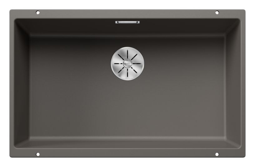 SUBLINE 700-U Unterbauspüle für 80 cm Unterschrank Silgranit 1 Becken  (Grau) 