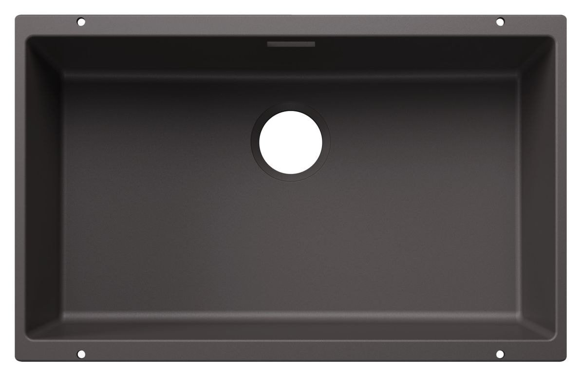 SUBLINE 700-U Unterbauspüle für 80 cm Unterschrank Silgranit 1 Becken  (Grau) 