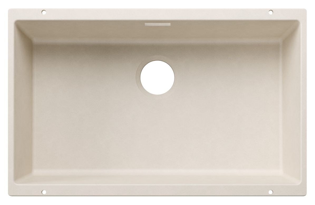 SUBLINE 700-U Unterbauspüle für 80 cm Unterschrank Silgranit 1 Becken  (Weiß) 