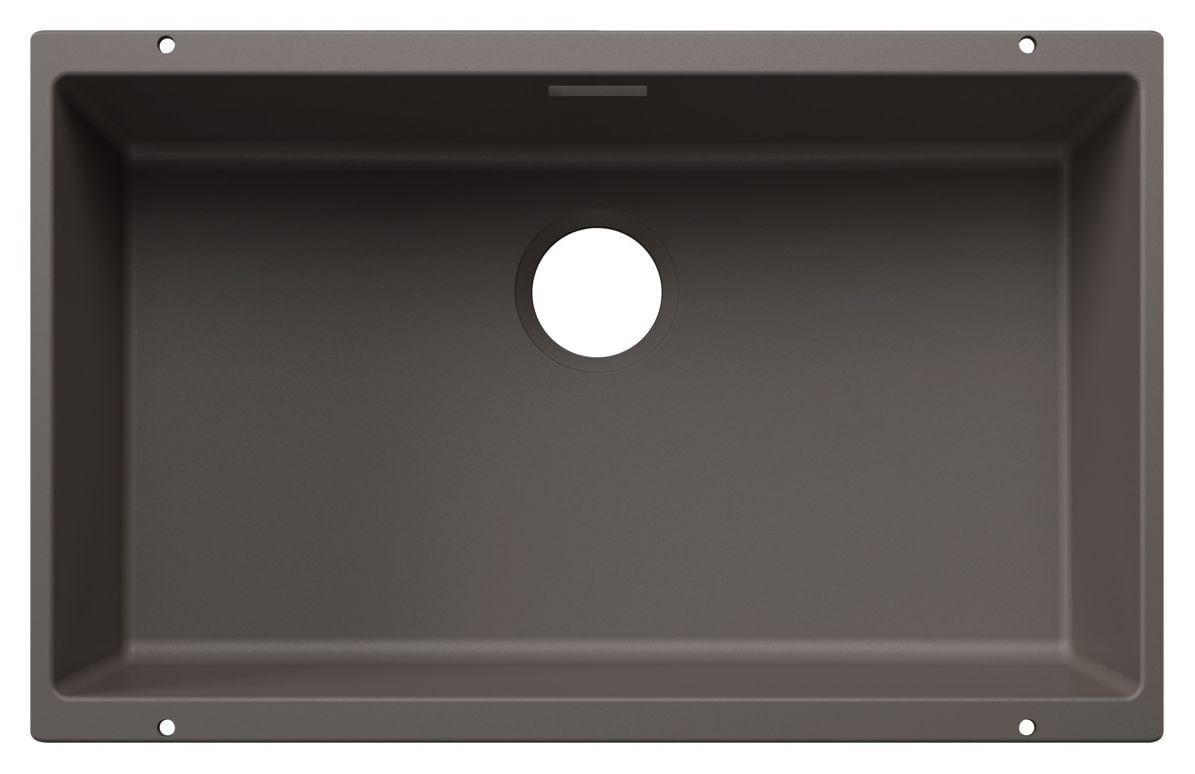 SUBLINE 700-U Unterbauspüle für 80 cm Unterschrank Silgranit 1 Becken  (Grau) 