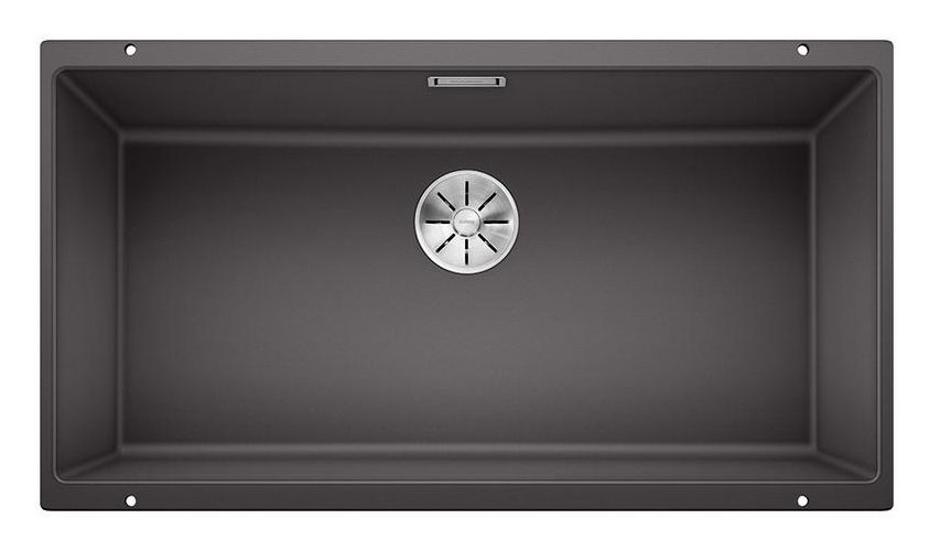 SUBLINE 800-U Unterbauspüle für 90 cm Unterschrank Silgranit 1 Becken  (Grau) 