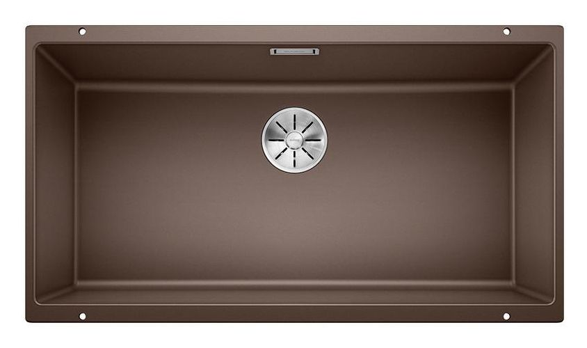 SUBLINE 800-U Unterbauspüle für 90 cm Unterschrank Silgranit 1 Becken  (Braun) 