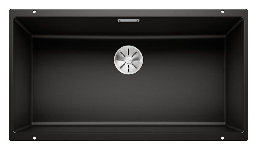 SUBLINE 800-U Unterbauspüle für 90 cm Unterschrank Silgranit 1 Becken  (Schwarz) 