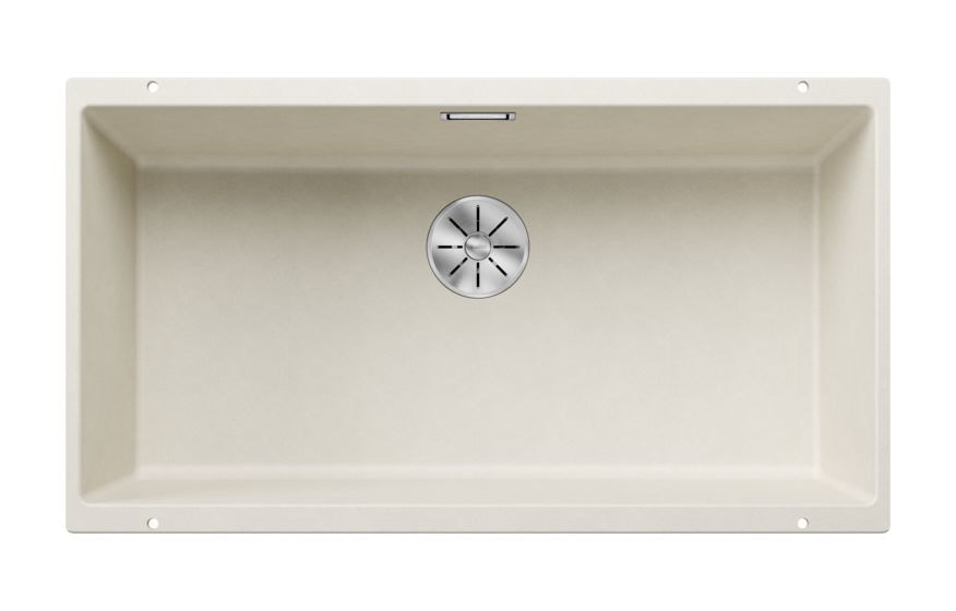 SUBLINE 800-U Unterbauspüle für 90 cm Unterschrank Silgranit 1 Becken  (Beige) 