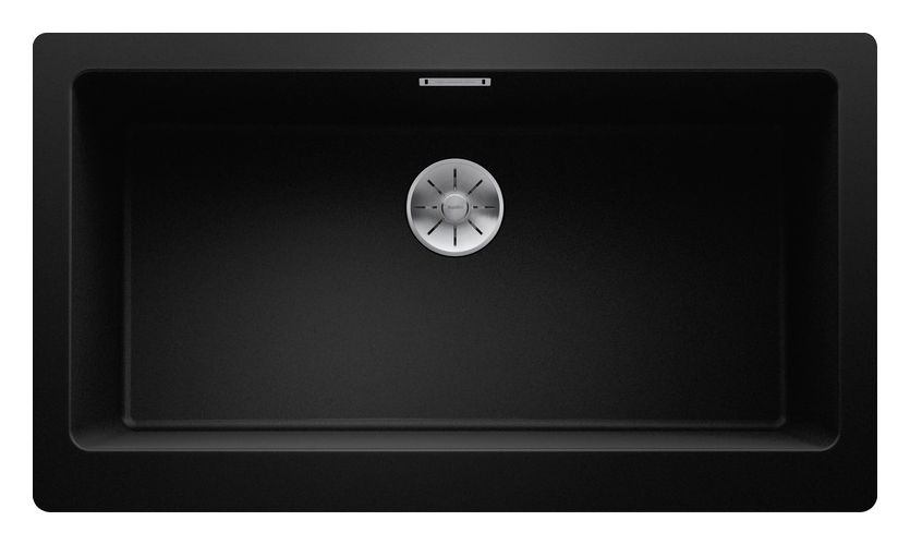 VINTERA XL 9-UF, SILGRANIT, schwarz, ohne Ablauffernbedienung, keine Beckenlage, 900 mm Untermaß 