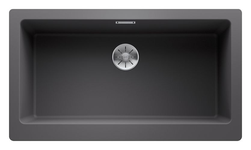 VINTERA XL 9-UF Flächenbündige Spüle für 90 cm Unterschrank Silgranit 1 Becken  (Grau) 