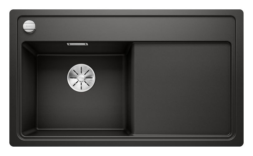 ZENAR 45 S-F Flächenbündige Spüle für 45 cm Unterschrank Silgranit 1 Becken  (Schwarz) 