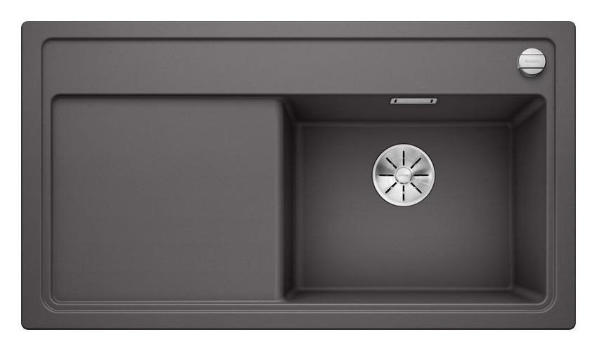 ZENAR 5 S Einbauspüle für 50 cm Unterschrank Silgranit 1 Becken  (Grau) 