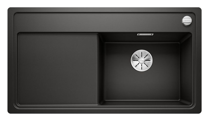 ZENAR 5 S-F Flächenbündige Spüle für 50 cm Unterschrank Silgranit 1 Becken  (Schwarz) 