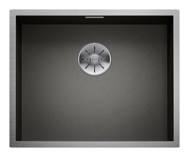 ZEROX 500-U, Edelstahl Dark Steel, ohne Ablauffernbedienung, keine Beckenlage, 600 mm Untermaß 