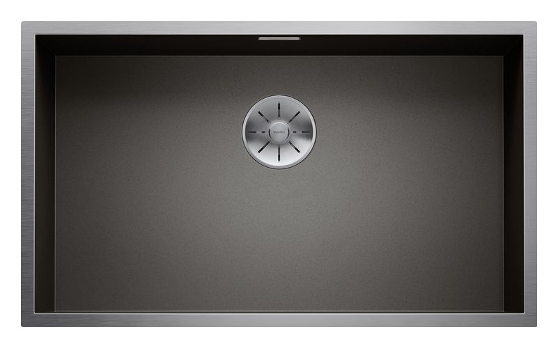 ZEROX 700-U, Edelstahl Dark Steel, ohne Ablauffernbedienung, keine Beckenlage, 800 mm Untermaß 