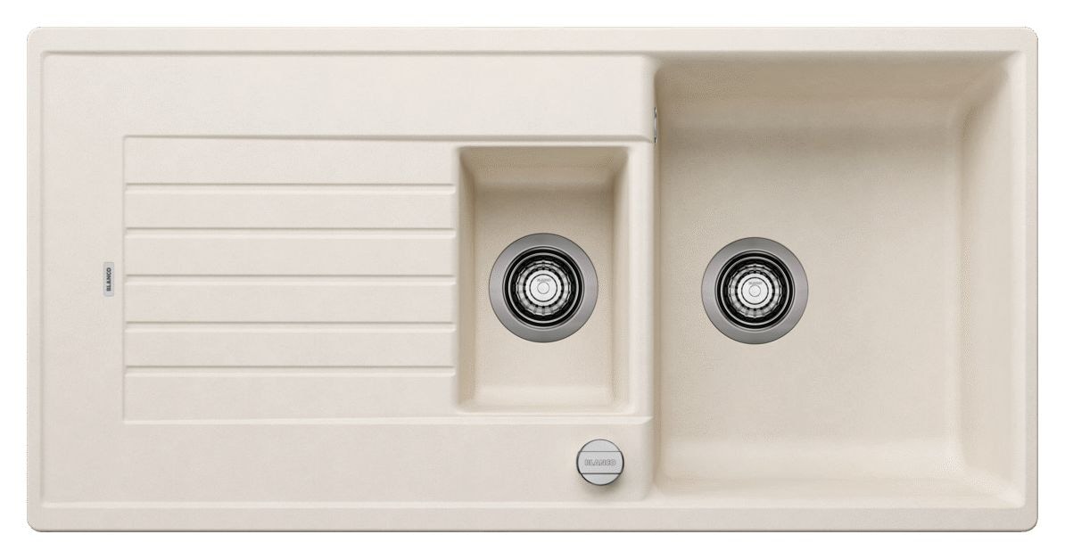 ZIA 6 S Einbauspüle für 60 cm Unterschrank Silgranit 2 Becken  (Weiß) 