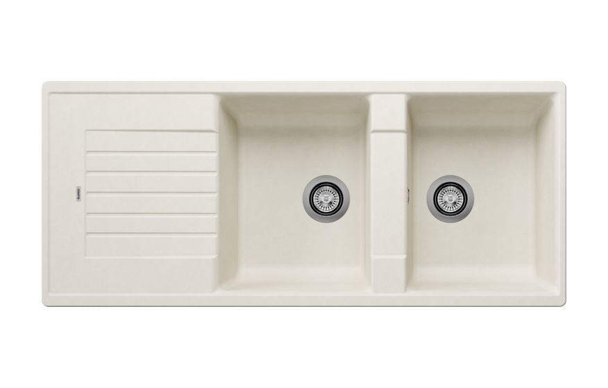 ZIA 8 S Einbauspüle für 80 cm Unterschrank Silgranit 2 Becken  (Beige) 