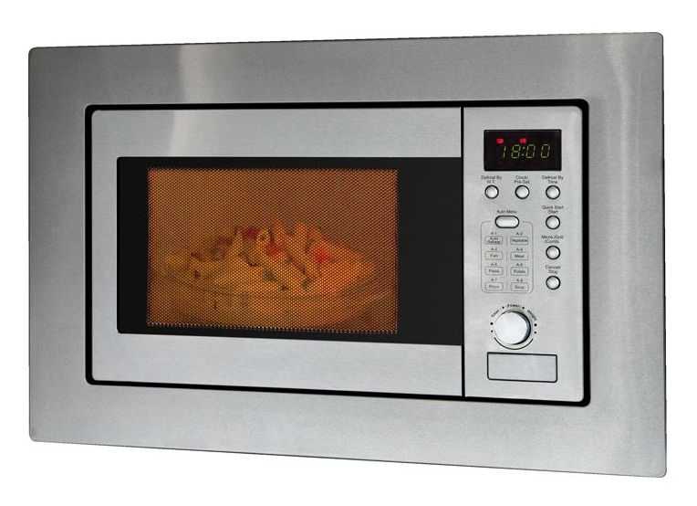 MWG2215EB Einbau-Mikrowelle 800 W Größe: klein 5 Stufen Grill (Edelstahl) 