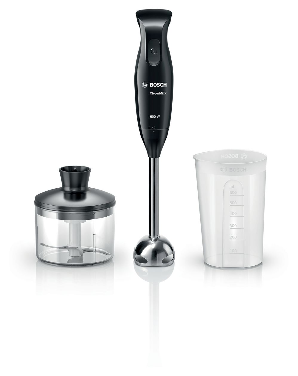 MSM2620B CleverMixx Standmixer 600 W (Schwarz, Transparent) 