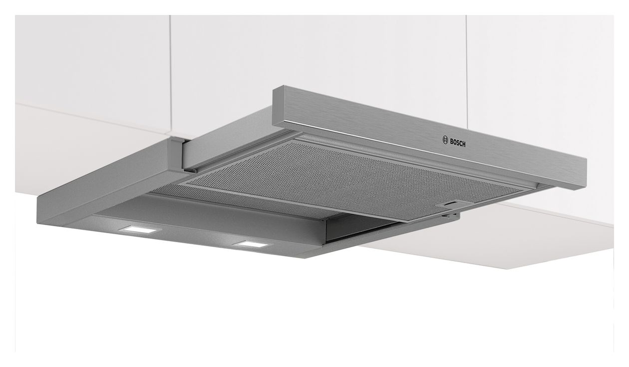 Serie 2 DFL063W57 Abluft/Umluft Dunstabzugshaube/Esse Einbau 60 cm (Metallisch, Silber) 