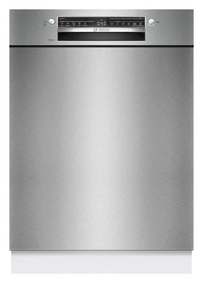 Serie 2 SMU2ITS09E 60 cm Geschirrspüler unterbaufähig leise 13 Maßgedecke aquaStop Funktion Wärmetauscher (Gebürsteter Stahl) 