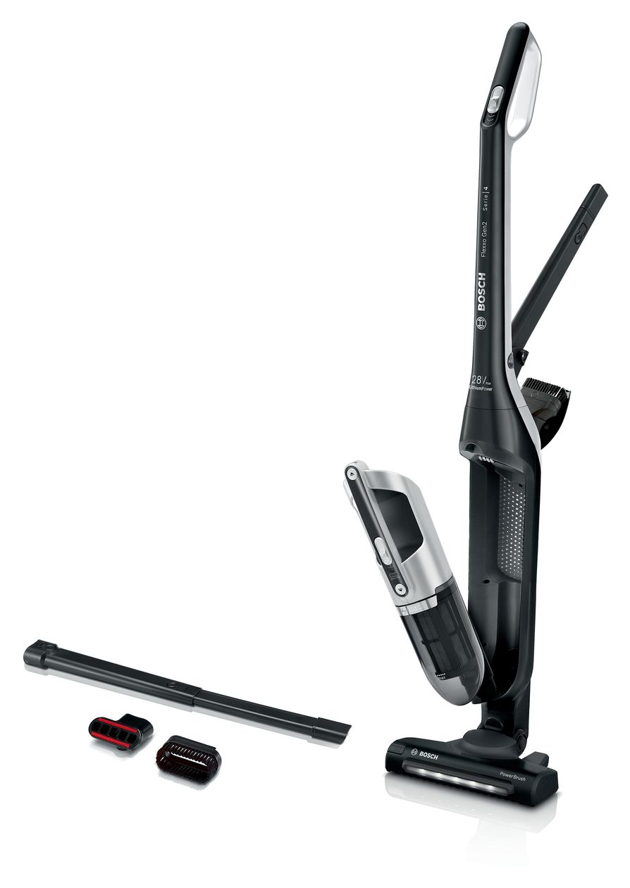 Serie 4 BBH3P2801 Flexxo Gen2 Handstaubsauger Beutellos bis 55 min Laufzeit 25,2 V  (Schwarz) 