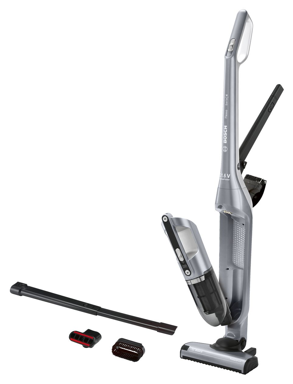Serie 4 BCH3P210 Handstaubsauger Beutellos bis 50 min Laufzeit 21,6 V  (Schwarz, Grau) 