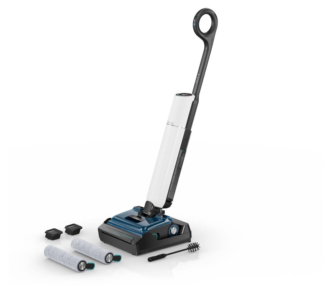 Serie 4 BHF41WE OneFlow Handstaubsauger Beutellos bis 40 min Laufzeit (Schwarz, Blau, Weiß) 