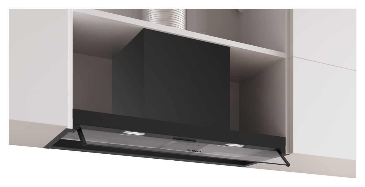 Serie 4 DBB85CC60 Abluft/Umluft Dunstabzugshaube/Esse Einbau 798 mm (Schwarz) 