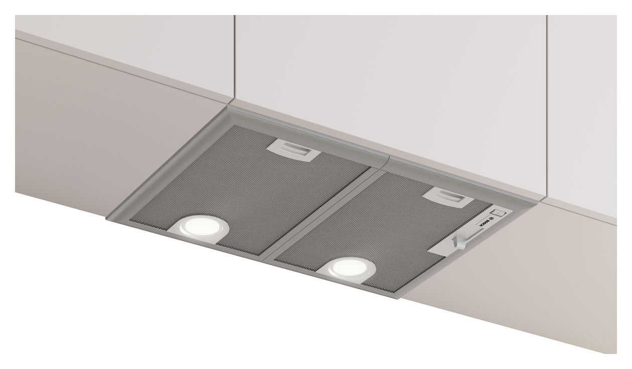 Serie 4 DHL555BM Abluft/Umluft Dunstabzugshaube/Esse Einbau 50 cm (Metallisch, Silber) 