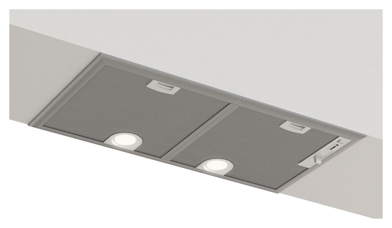 Serie 4 DHL755BM Lüfterbaustein Abluft/Umluft Dunstabzugshaube/Esse Einbau 70 cm (Metallisch, Silber) 