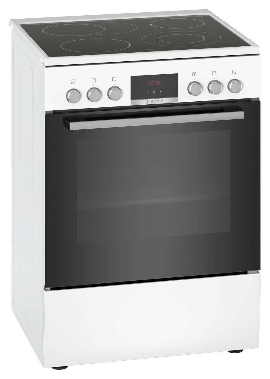 Serie 4 HKR39C220 Freistehender Herd Elektro normal Variabler Doppelgrill 7 Beheizungsarten AutoClean mit Glaskeramik Kochfeld 