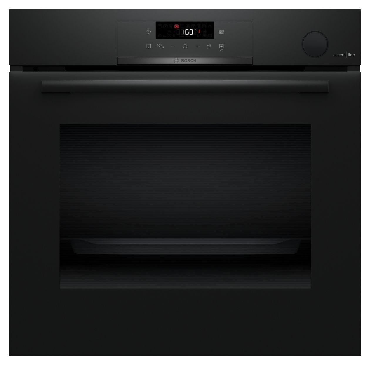 Serie 4 HRG4720B3 Einbaubackofen groß Dampfgaren AutoClean (Schwarz) 