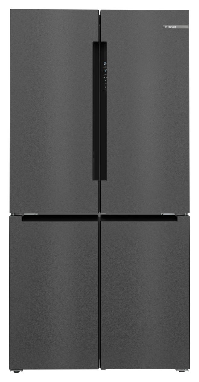 Serie 4 KFN96AXEA Side-by-Side Kühl-/ Gefrierkombination French Door 405 l / 200 l 333 kWh NoFrost 1830 mm x 905 mm  (Schwarz) 