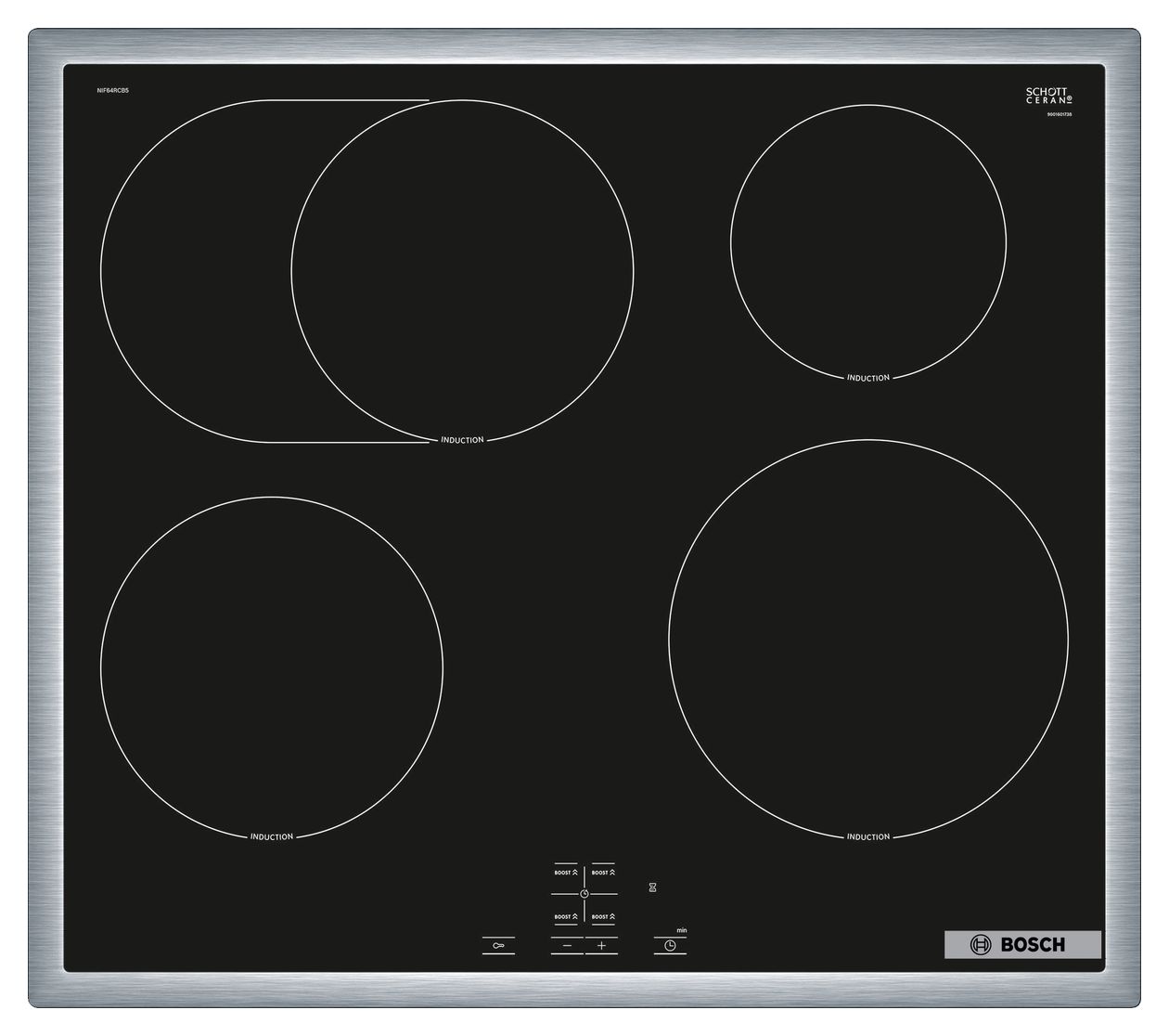 Serie 4 NIF64RCB5E herdgebundenes 60 cm Induktions Kochfeld/Herdplatte 4 Zone(n) 