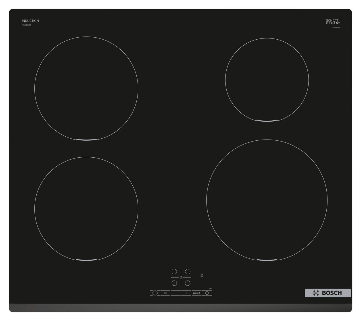 Serie 4 PIE631BB5E autarkes 60 cm Induktions Kochfeld/Herdplatte 4 Zone(n) 